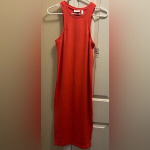 Leith Coral Midi Dress